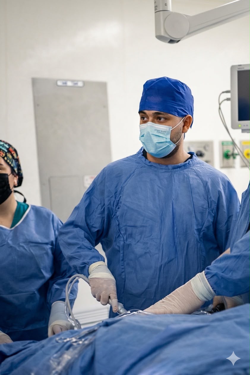 Dr. Diego Flores en quirófano