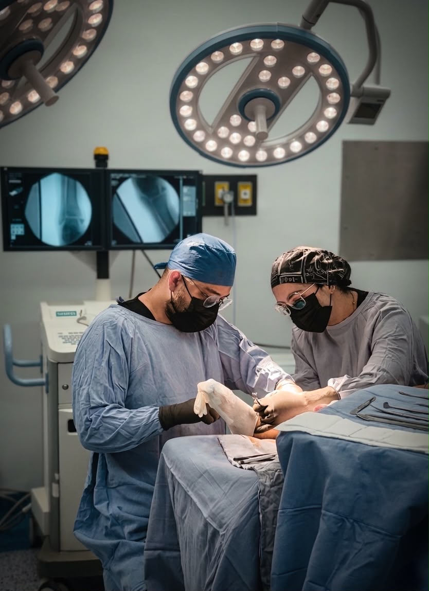 Dr. Diego Flores en quirófano